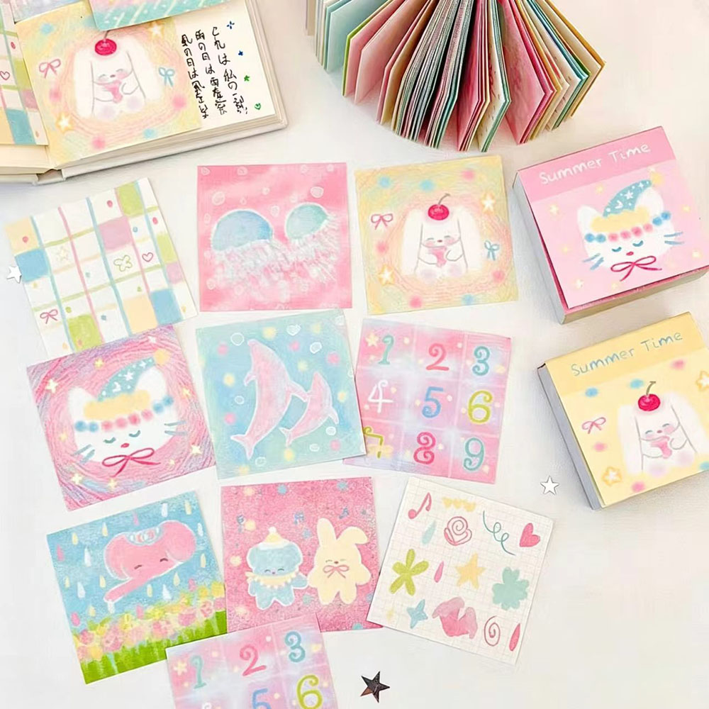 Graph Paper Pad - 120 Sheets Summer Cute Mini Memo