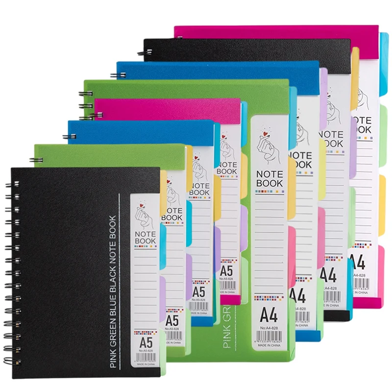 Graph Paper Pad - 96-Sheet Spiral Notebook with 4 Divider