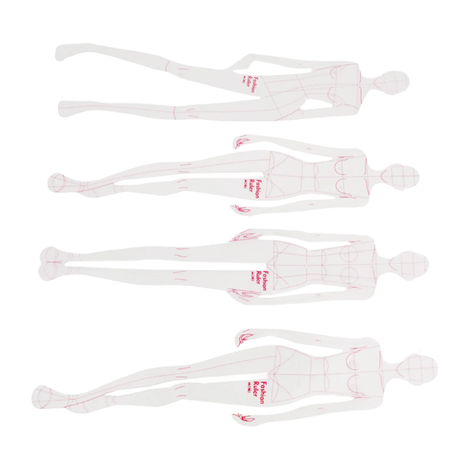 Ruler Set Transparent - Transparent Plastic Fashion Design Ruler Set