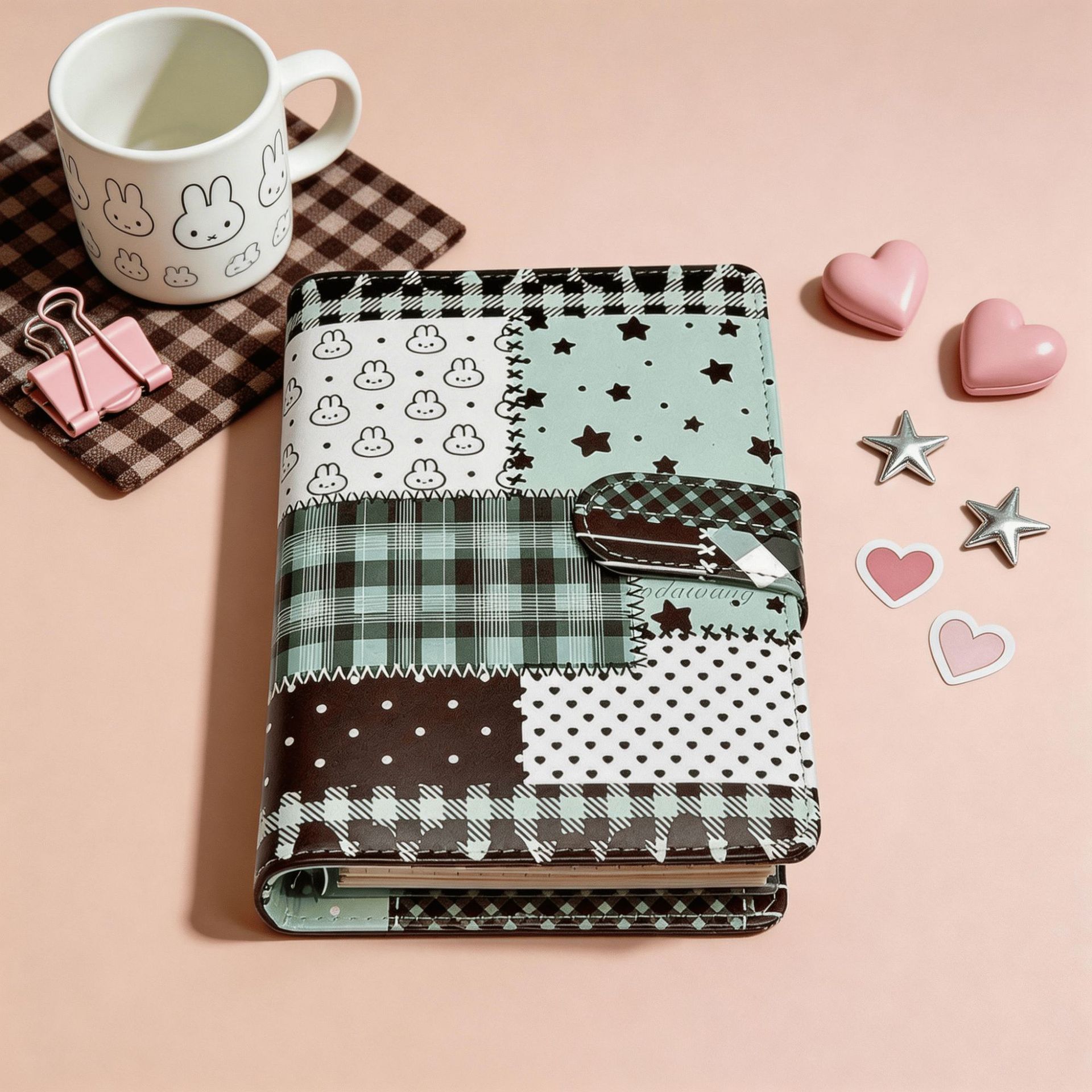 Graph Paper Pad - A6 Green Spliced Grid Notebook Loose