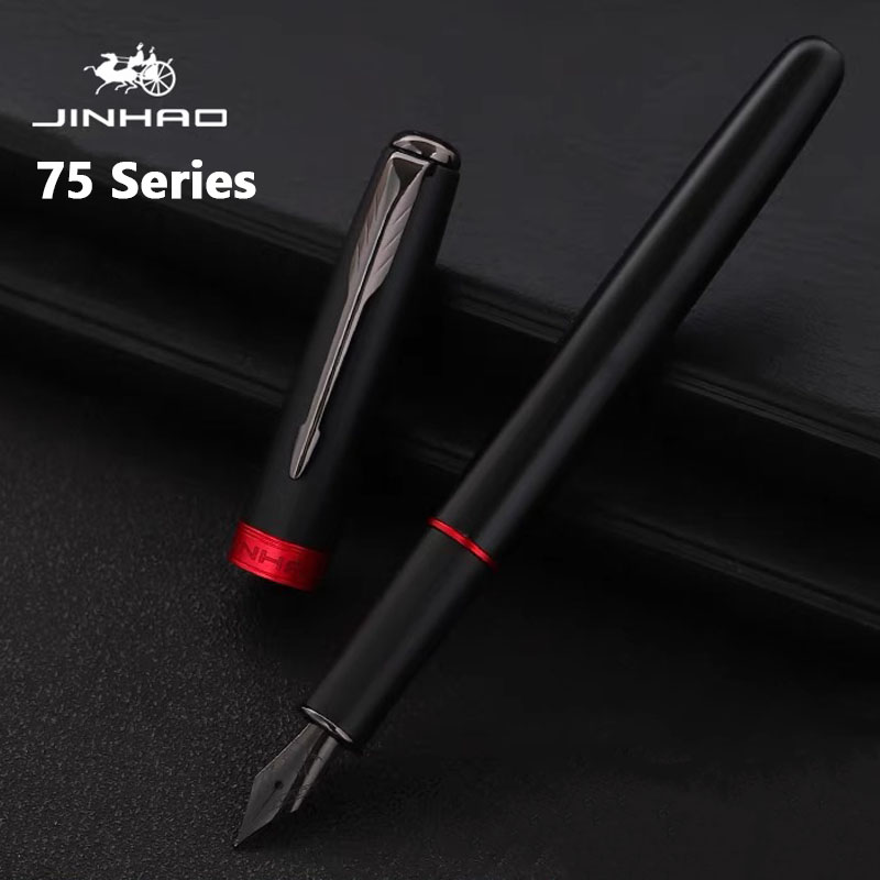 Stationery Supplies Business - Jinhao 75 Metal Fountain Pen Black/Black