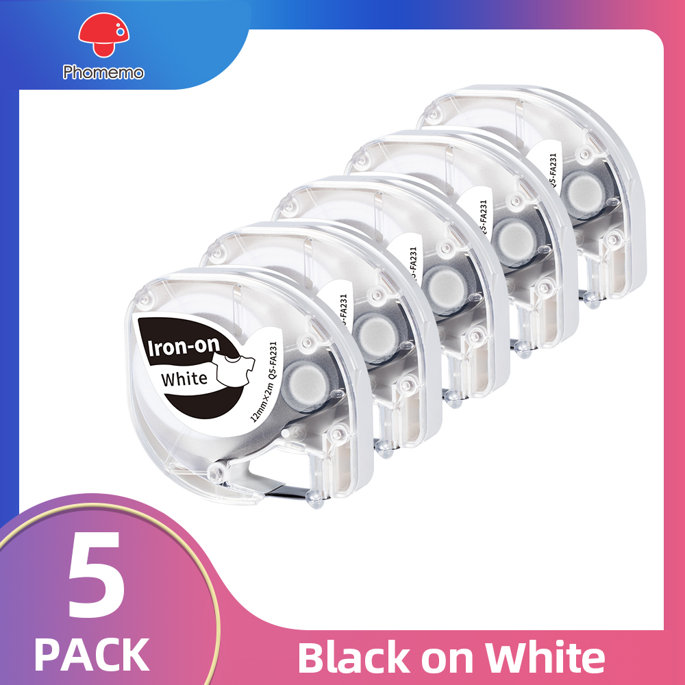 Label Printer Tape - 3/5 Pack Fabric Iron-on Label Tape