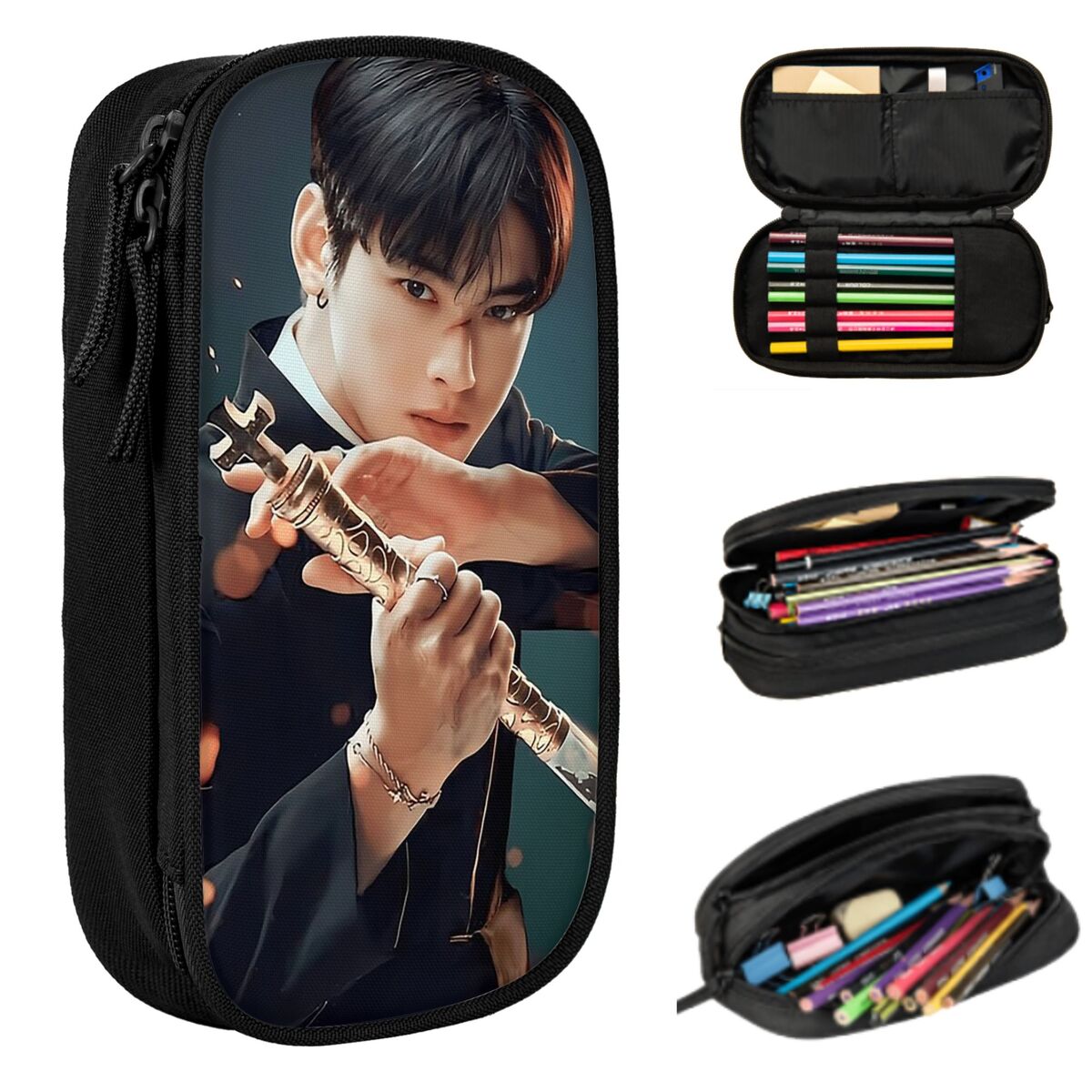 Cha Eunwoo Pencil Case for Boy - Stationery And Office Supply Chain 评论和价格