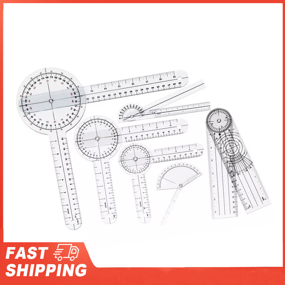 6PCS Medical Goniometer Set PV - Ruler Set Transparent 评论和价格