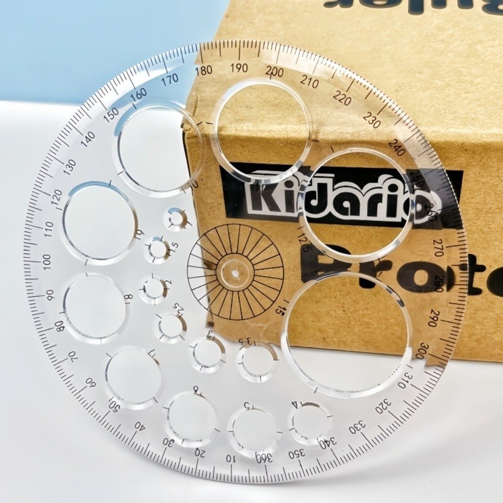 Circular Scale Plastic Ruler T - Ruler Set Transparent 评论和价格