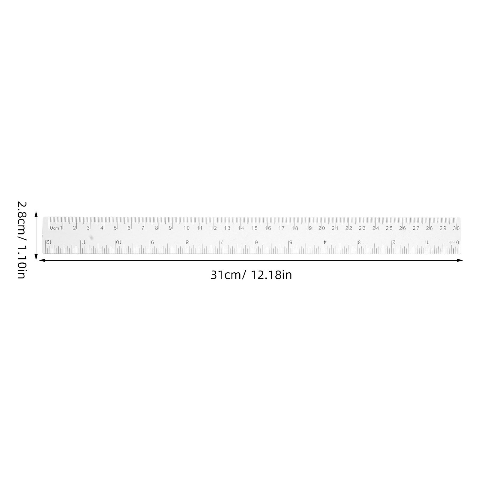 8Pcs Geometry Ruler Set Transp - Ruler Set Transparent 评论和价格