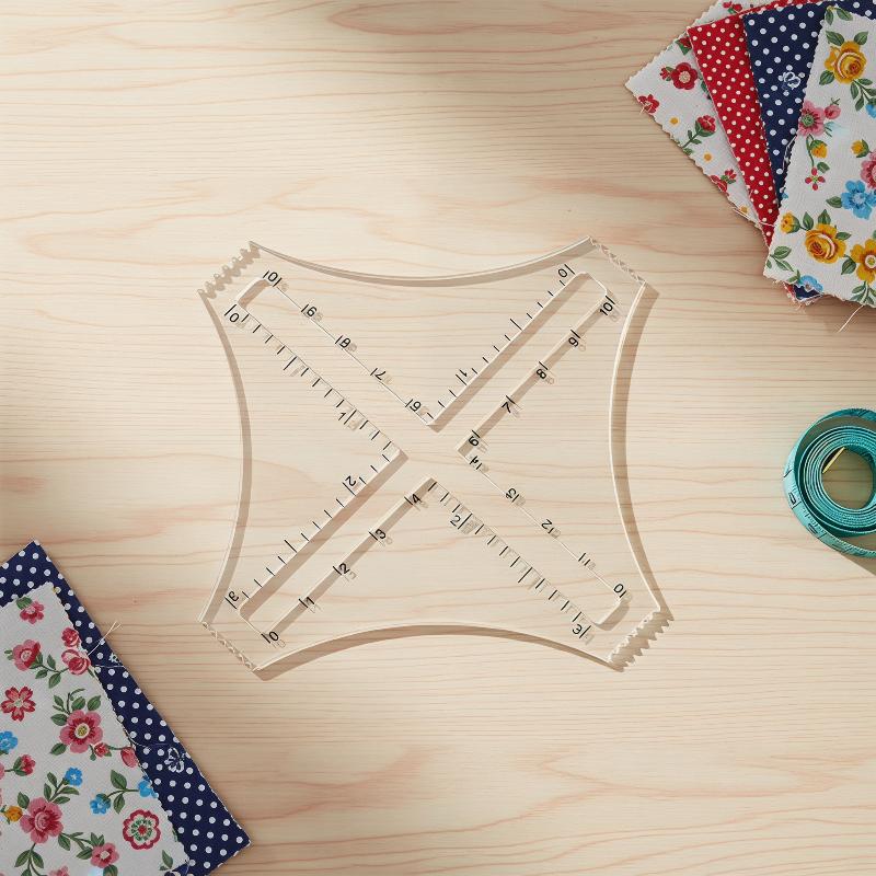 Acrylic Transparent Knitting D - Ruler Set Transparent 评论和价格