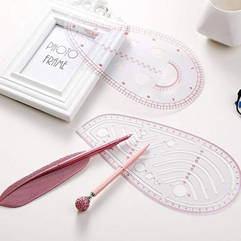 French Curve Cutting Ruler Fas - Ruler Set Transparent 评论和价格