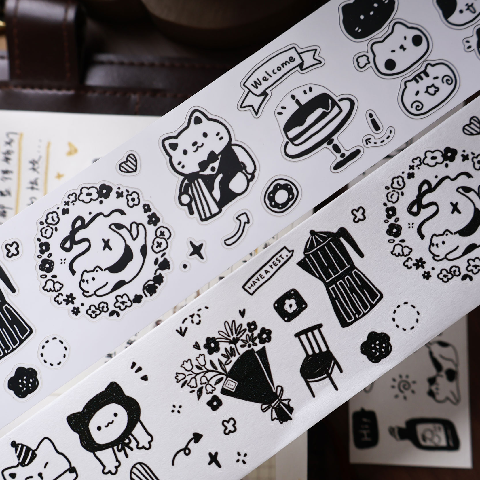 YiEr Studio Vintage Daily Cat' - Washi Tape Set 评论和价格