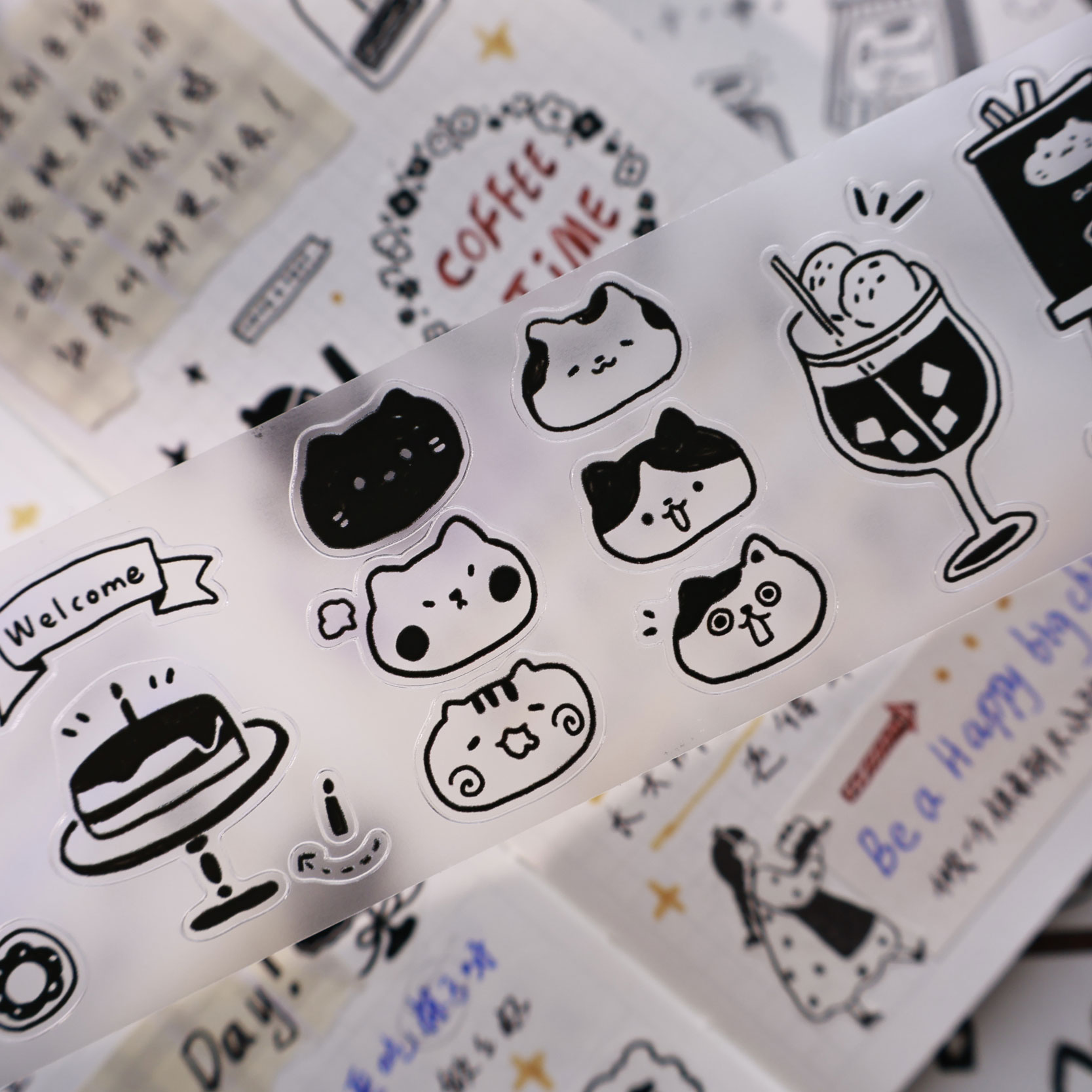 YiEr Studio Vintage Daily Cat' - Washi Tape Set 评论和价格