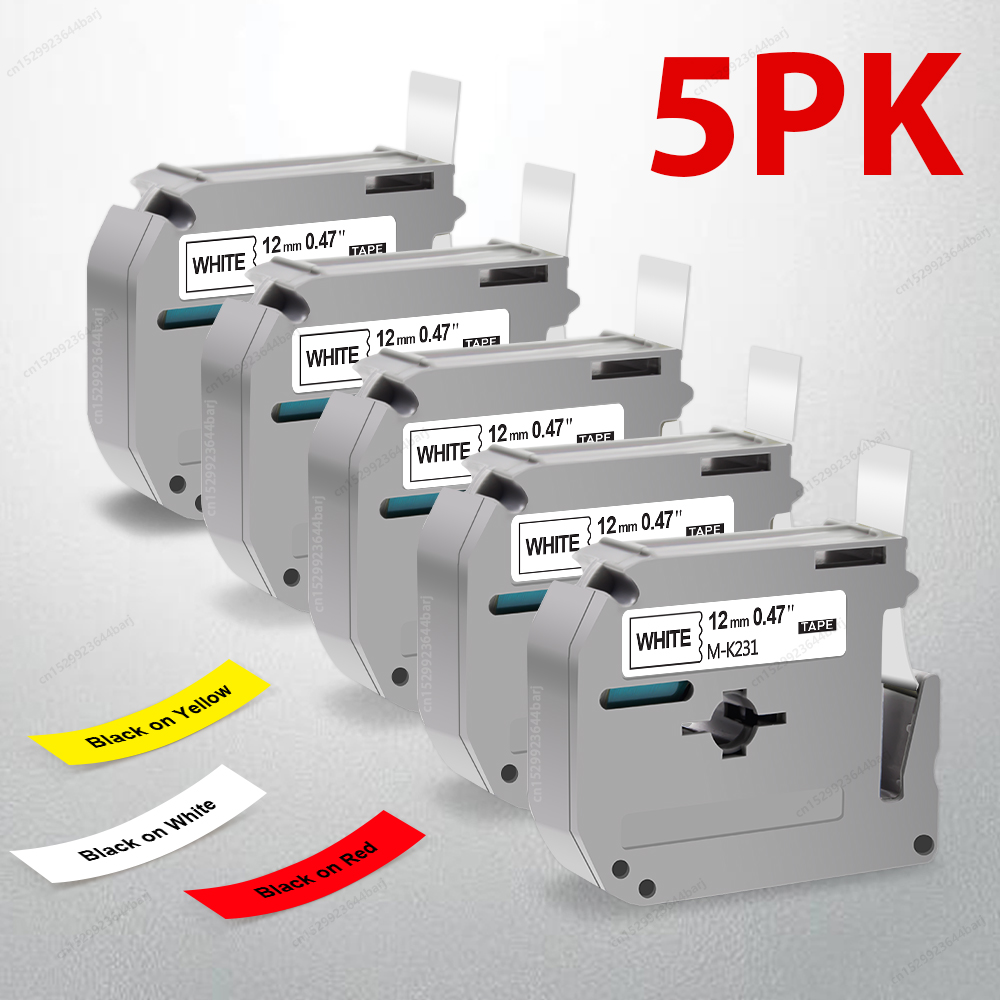 1/3/5Pack M-K231 M Tape Compat - Label Printer Tape 评论和价格