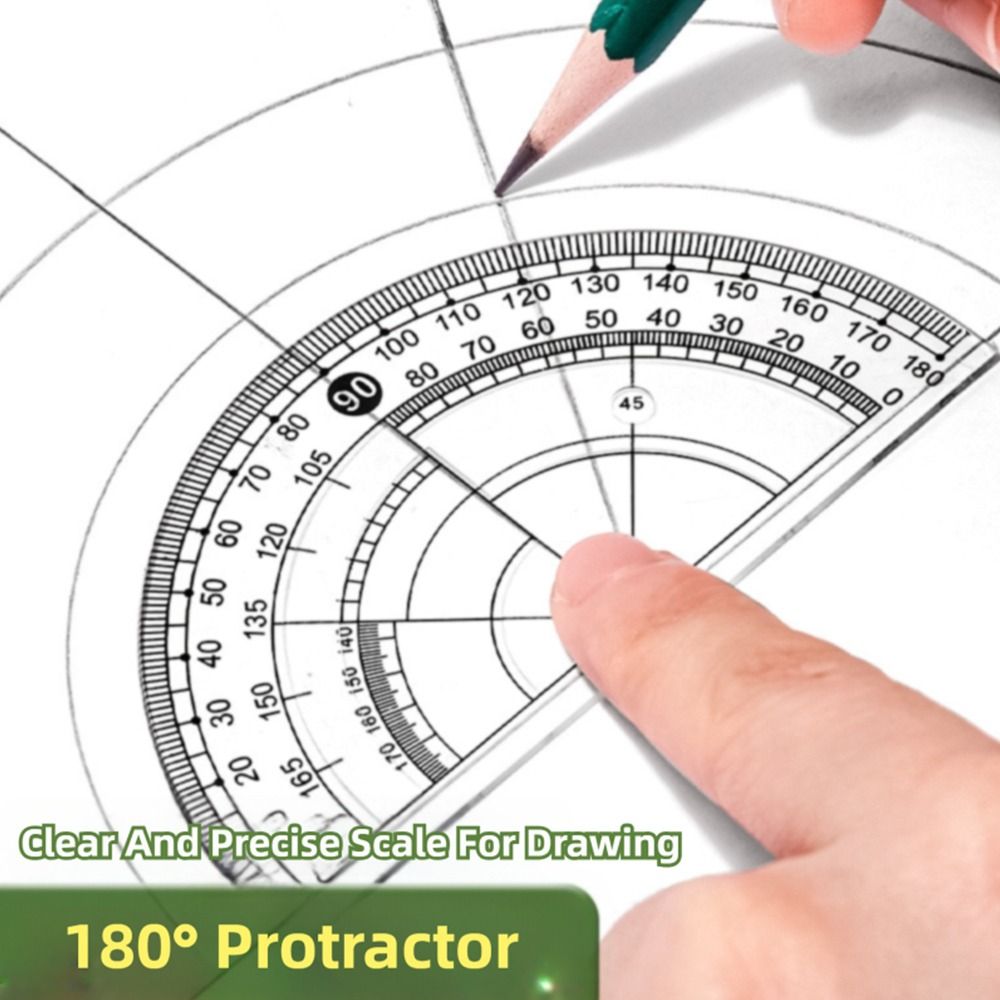 8PCS/Set Plastic Ruler Compass - Ruler Set Transparent 评论和价格