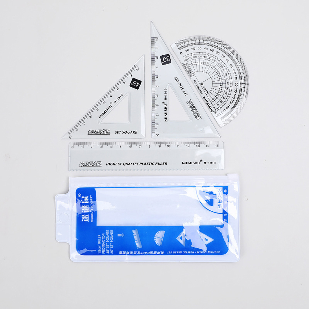 Transparent Plastic Ruler Set  - Ruler Set Transparent 评论和价格