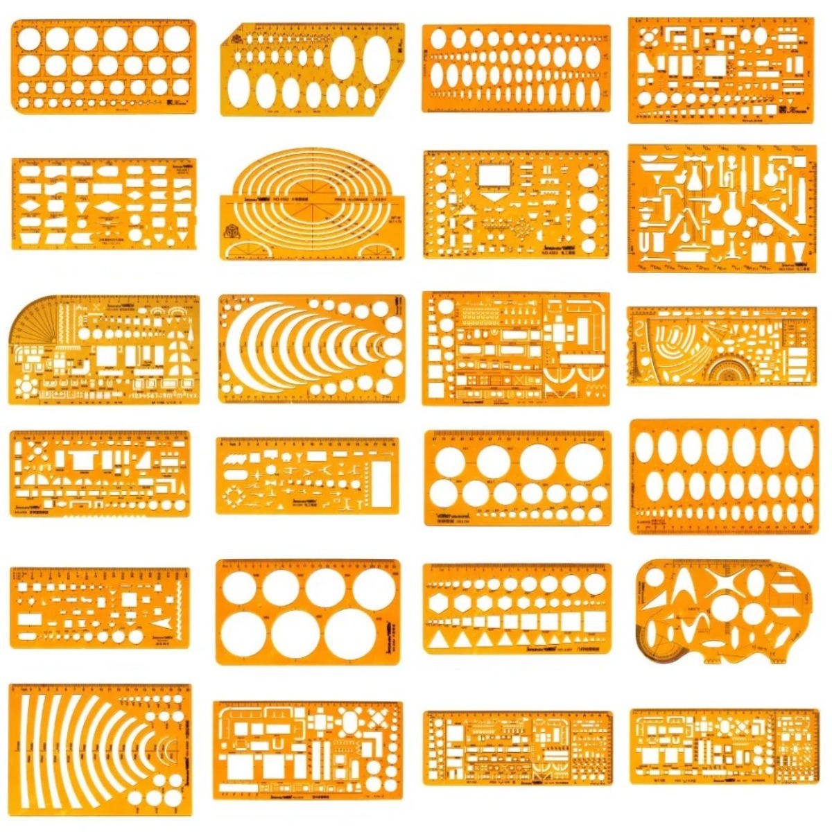 Geometric Drawing Template Set - Ruler Set Transparent 评论和价格