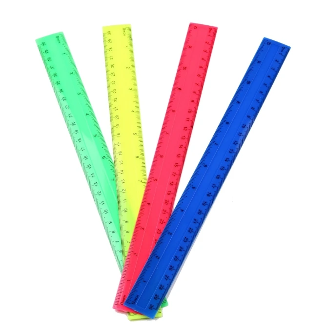 4Pcs/Pack Colorful Transparent - Ruler Set Transparent 评论和价格