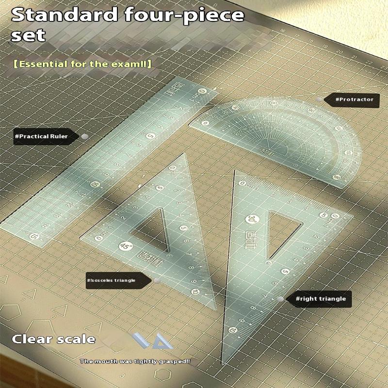 4PCS/Set Transparent Measuring - Ruler Set Transparent 评论和价格