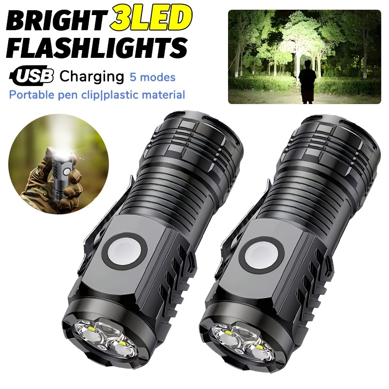Portable Mini LED Handheld Fla - Stationery Supply 评论和价格