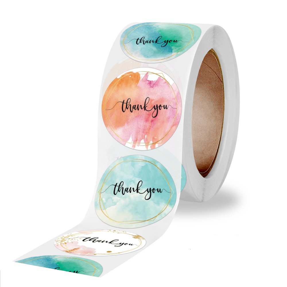 100-500 Pcs Thank You Stickers - Stationery Supplies Business 评论和价格