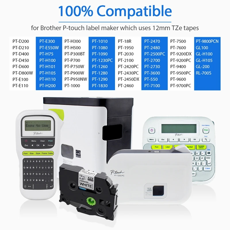 12mm Compatiblefor Brother P-t - Label Printer Tape 评论和价格