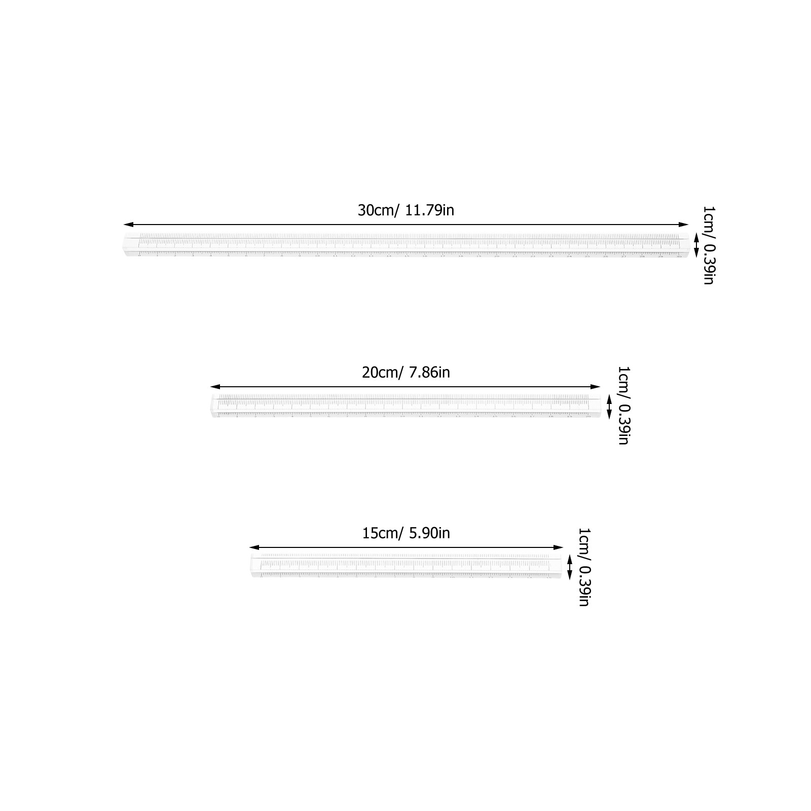 3Pcs Transparent Drawing Ruler - Ruler Set Transparent 评论和价格